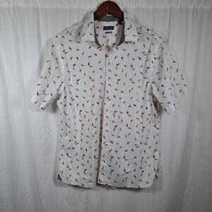 Men's White Patterned Shirt Van Heusen L